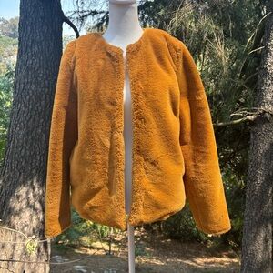 H&M Women's Teddy Jacket - Warm Mustard